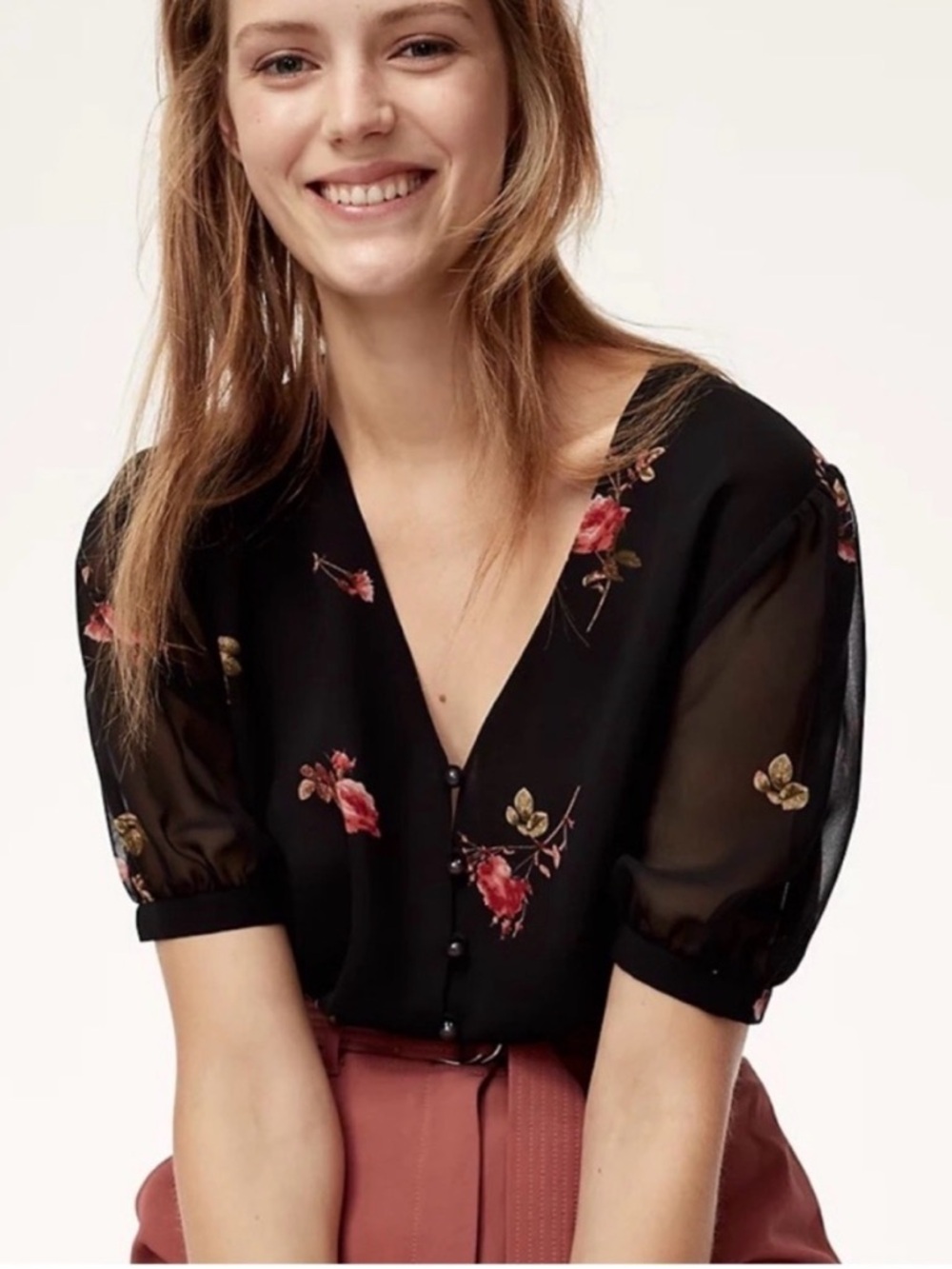 Aritzia - Wilfred Sofiane Blouse in cream